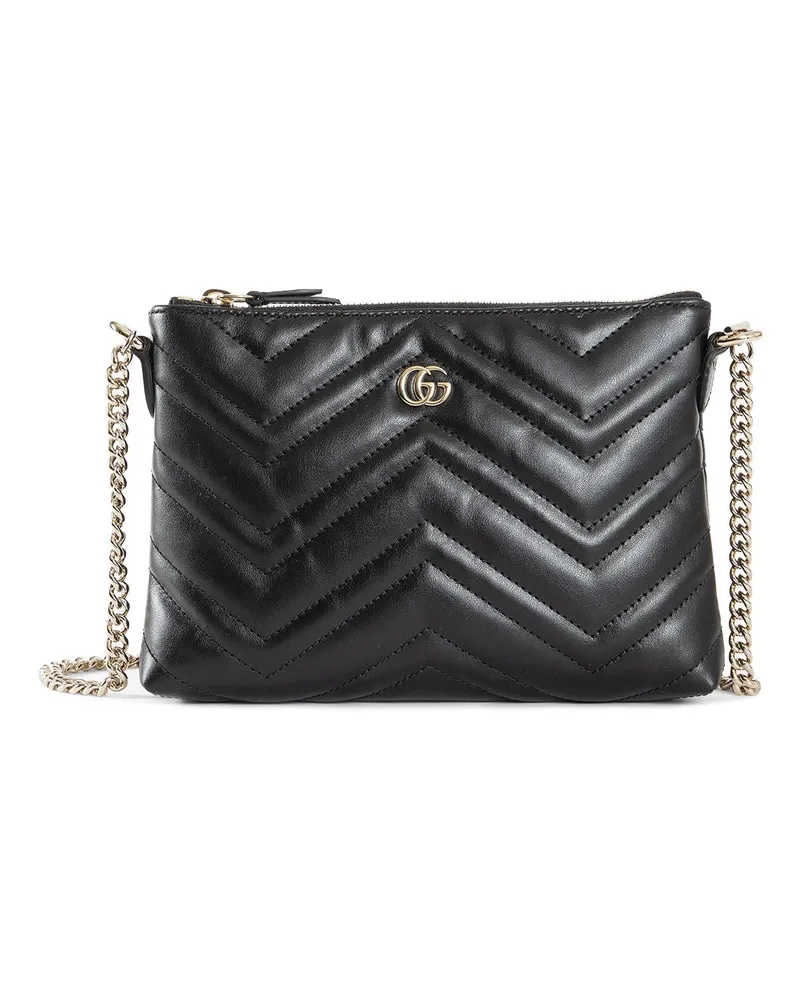 Gucci GG Marmont Pouch with Chain Black