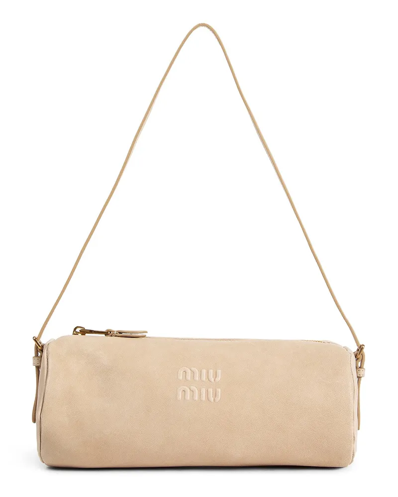 Miu Miu Leather Pouch Beige