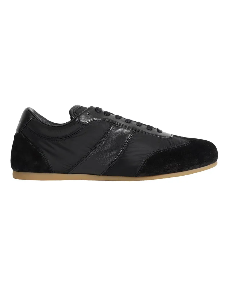 Christophe Lemaire Suede Soft Runner Sneakers Black