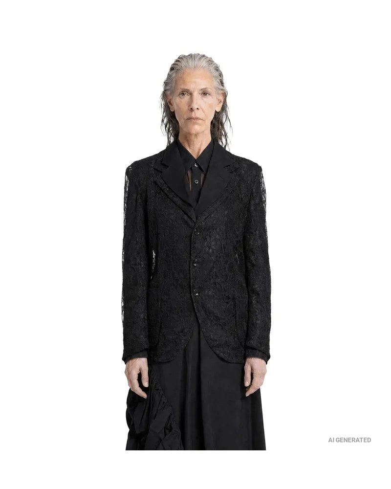 Comme des Garçons Lace Blazer Black