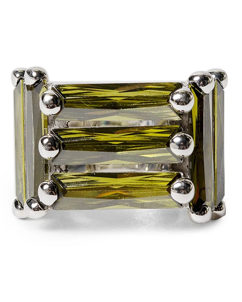 Alan Crocetti Crystallised Armour Ring Silver