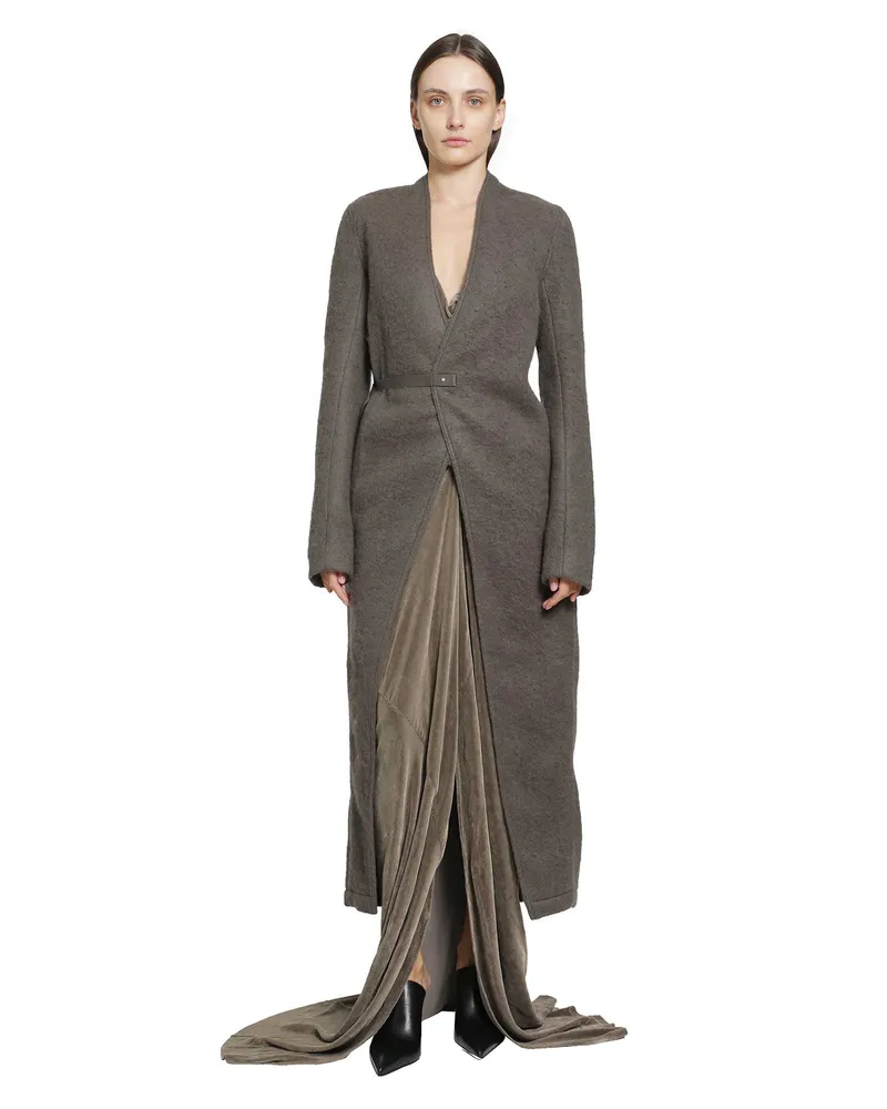 Rick Owens Tower Lab Coat Beige