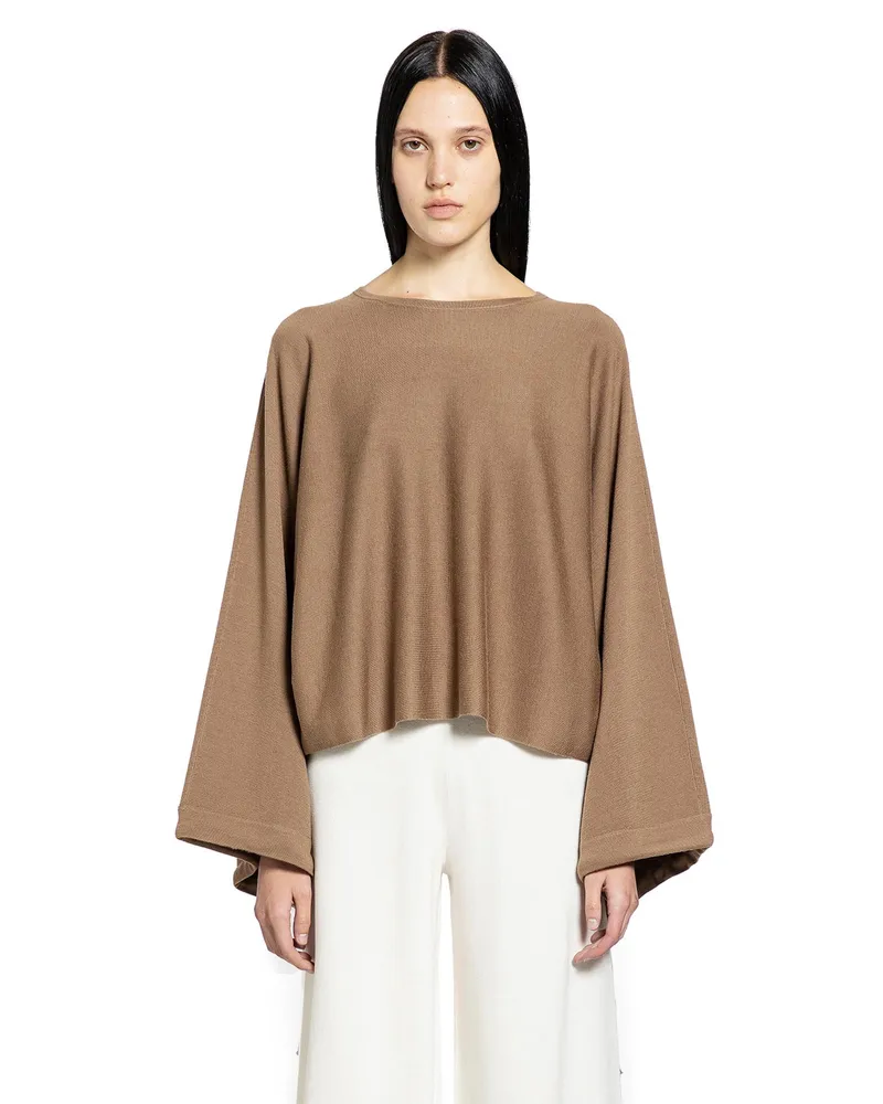 Max Mara Fine Wool Yarn Sweater Brown