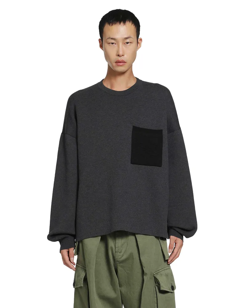 Loewe Anagram Pocket Sweater Grey