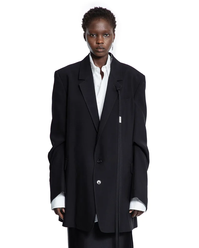 Ann Demeulemeester Agnes High Comfot Tailored Blazer Black