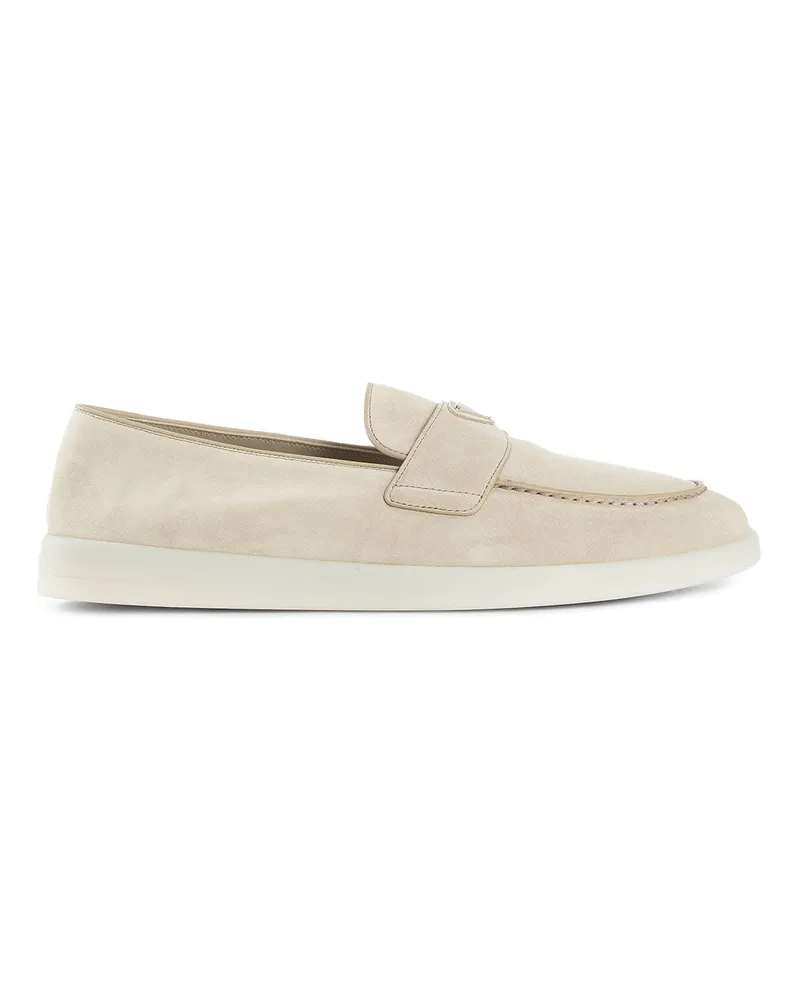 Prada Saint-Tropez Suede Loafers Grey