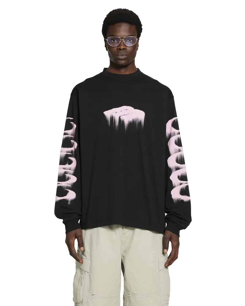 Balenciaga Wet Brush L/S T-Shirt Black