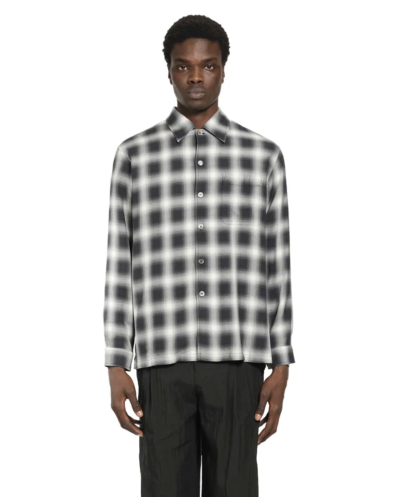 Our Legacy Reno Cowboy Viscose Shirt Black&white