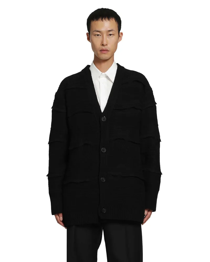 Yohji Yamamoto V-Neck Cardigan Black