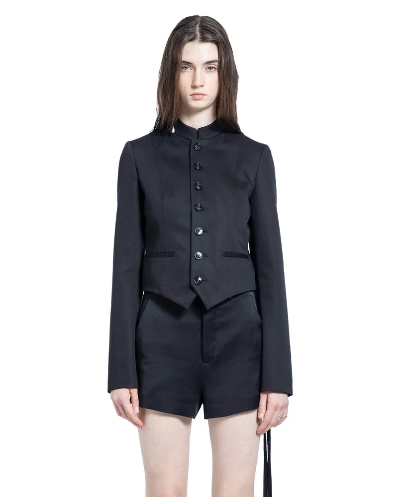 Ann Demeulemeester Bab Stand Collar Blouson Black