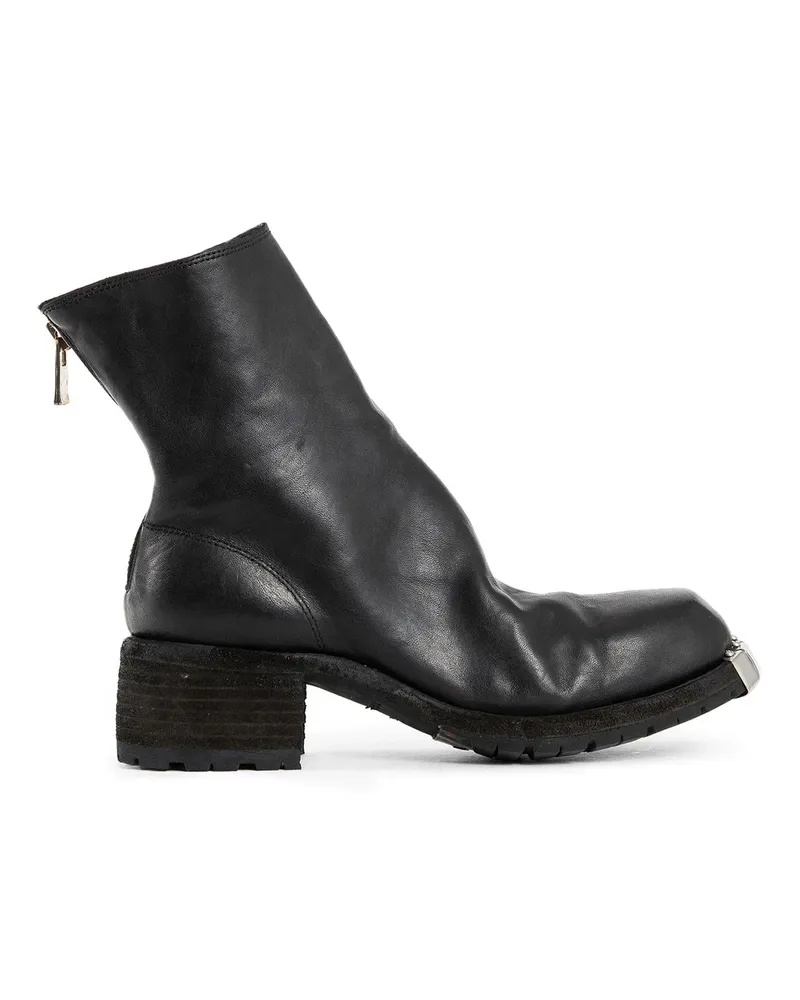 GUIDI Stivali in Pelle Pieno Fiore Soft Horse Black