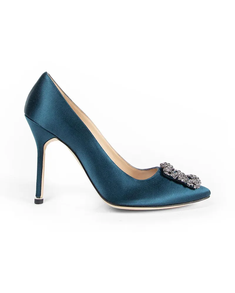 Manolo Blahnik Hangisi Pumps 105 Blue