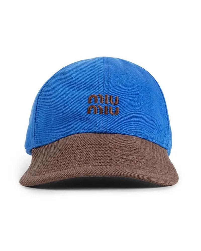 Miu Miu Drill Baseball Cap Blue