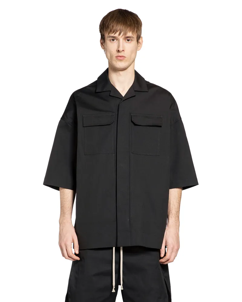 Rick Owens Oversized Buttoned Shirt Black