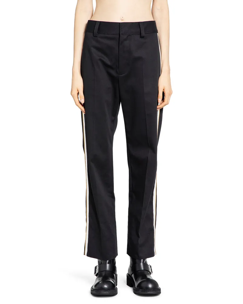 Ann Demeulemeester Fera Straight Leg Cropped Trousers Black