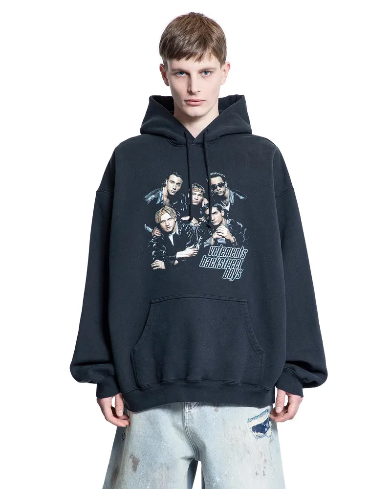 VETEMENTS MAN BLACK SWEATSHIRTS Black