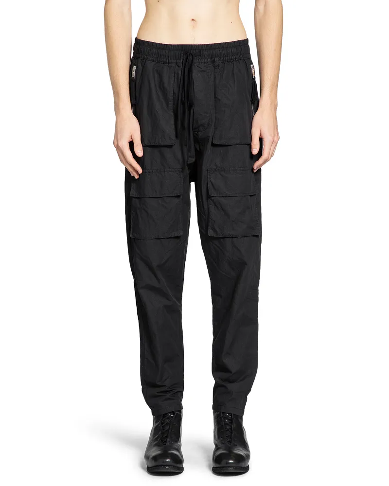 THOM KROM Lurex Cotton Cargo Pants Black