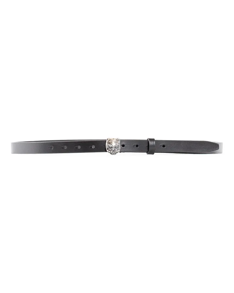 Ann Demeulemeester Merlijn Belt in Oily Calfskin Black
