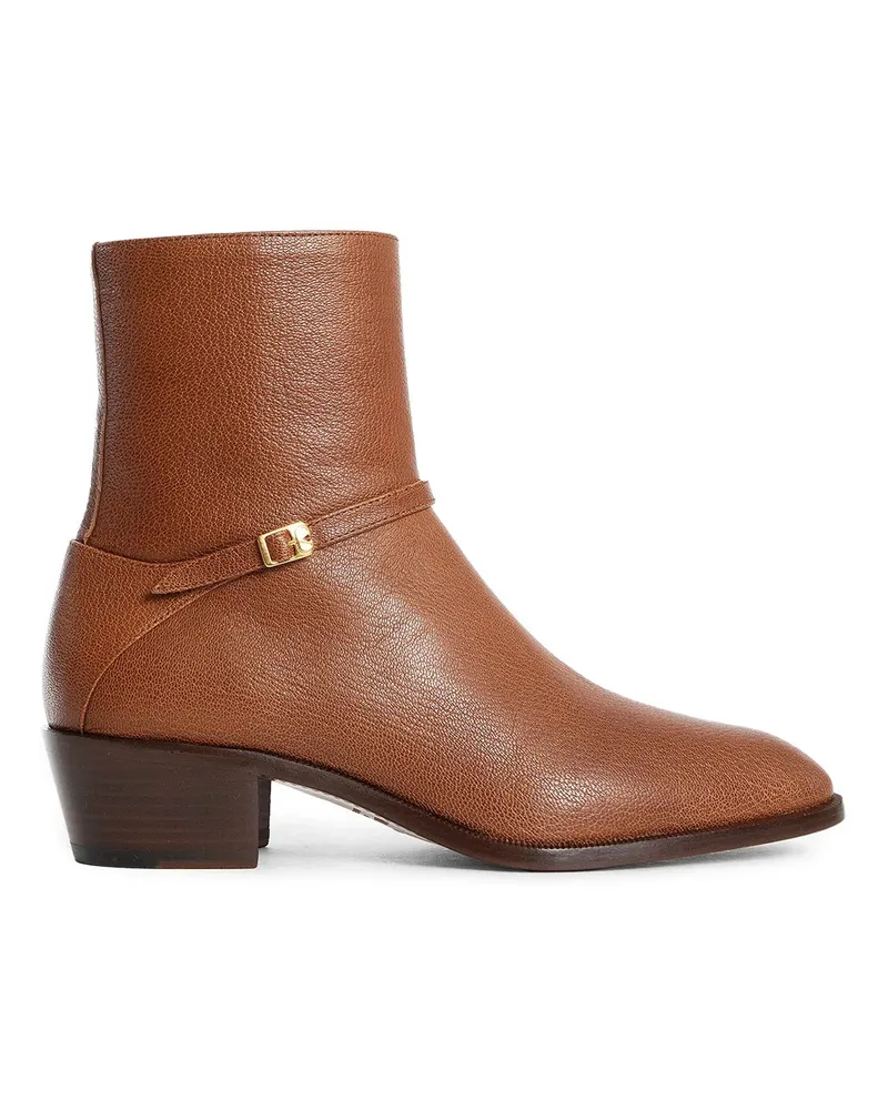 Valentino Garavani Stivaletti Pat in capretto Brown