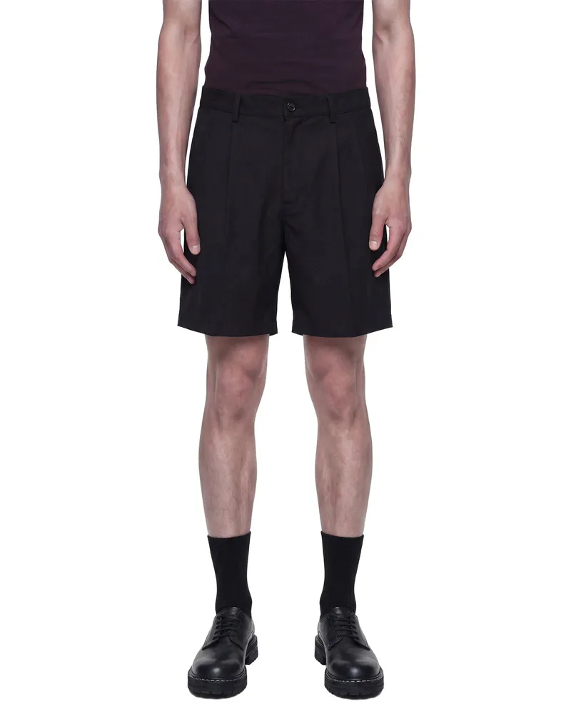 Comme des Garçons Poly Wool Drill Shorts Black