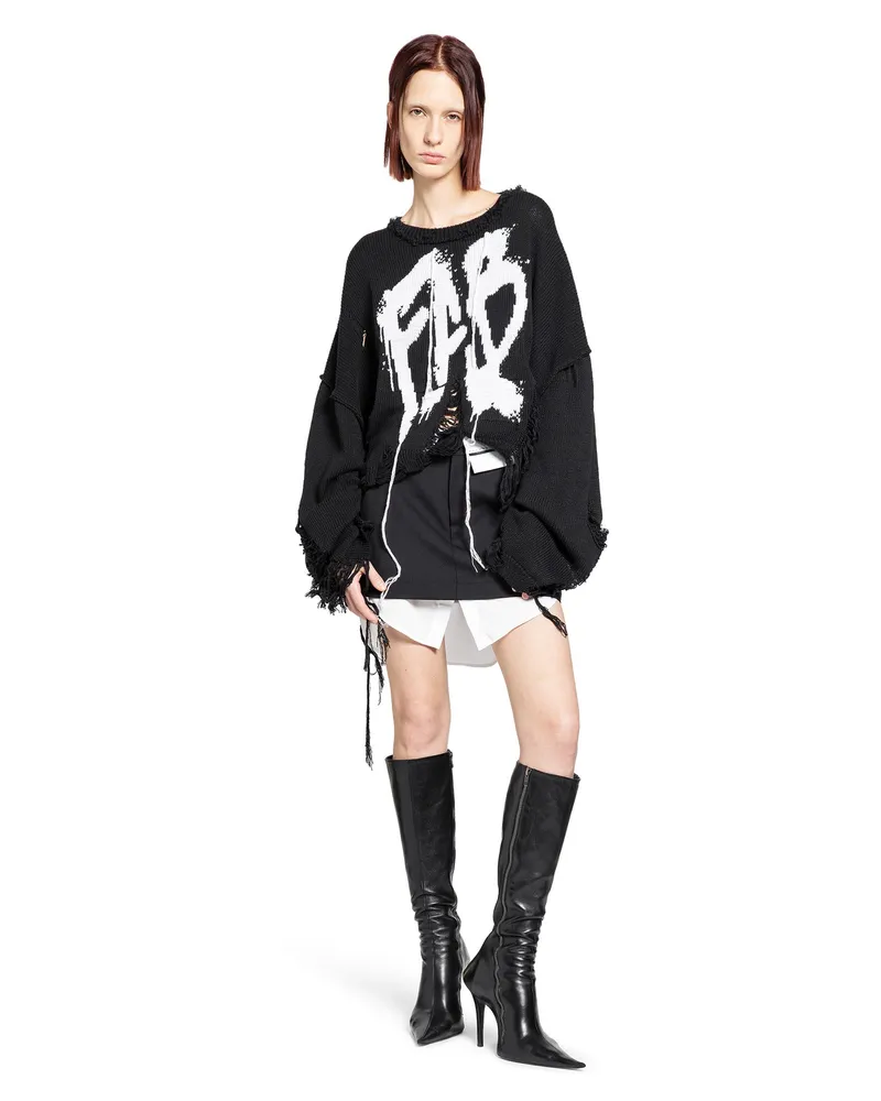 SSHEENA Game Mini Skirt Black&white