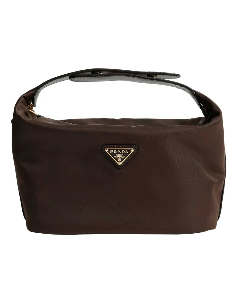 Prada Chérie Re-Nylon Mini Bag Brown