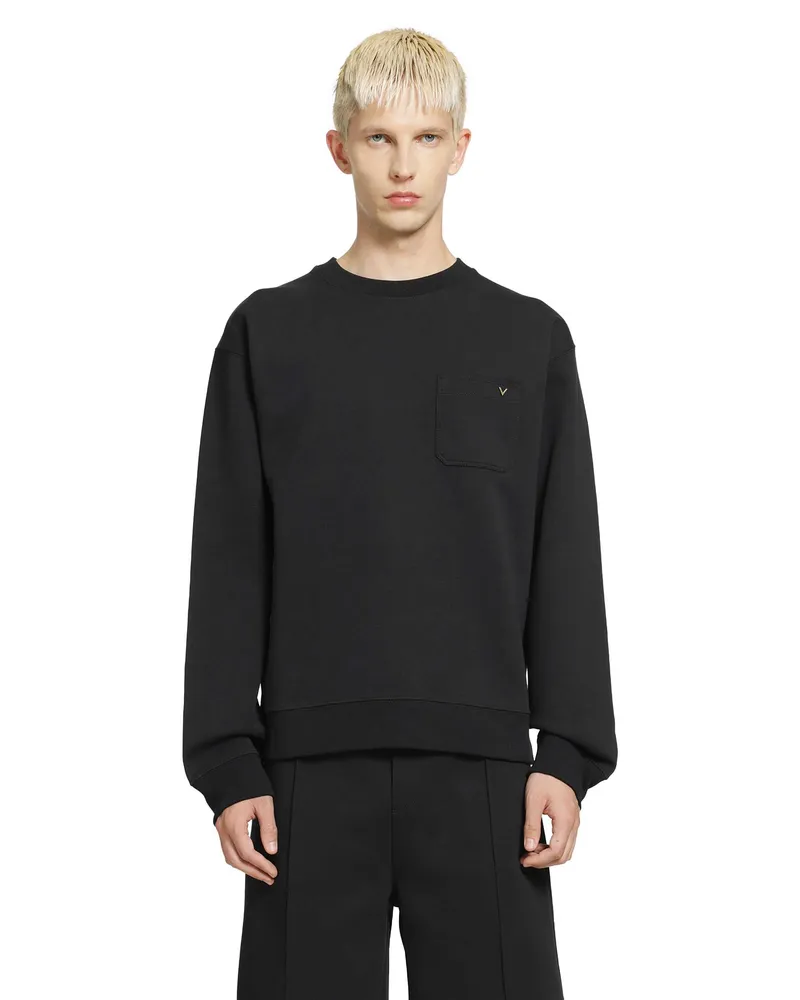 Valentino Garavani VGold Crewneck Sweatshirt Black