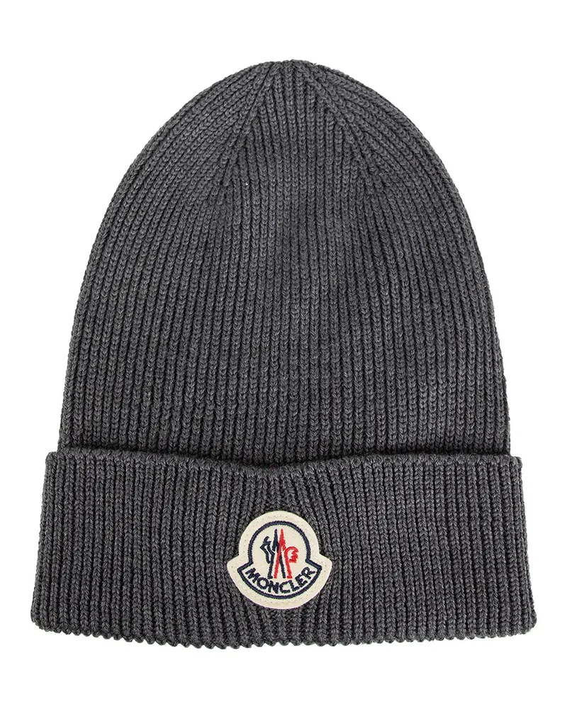 Moncler Wool Beanie Grey