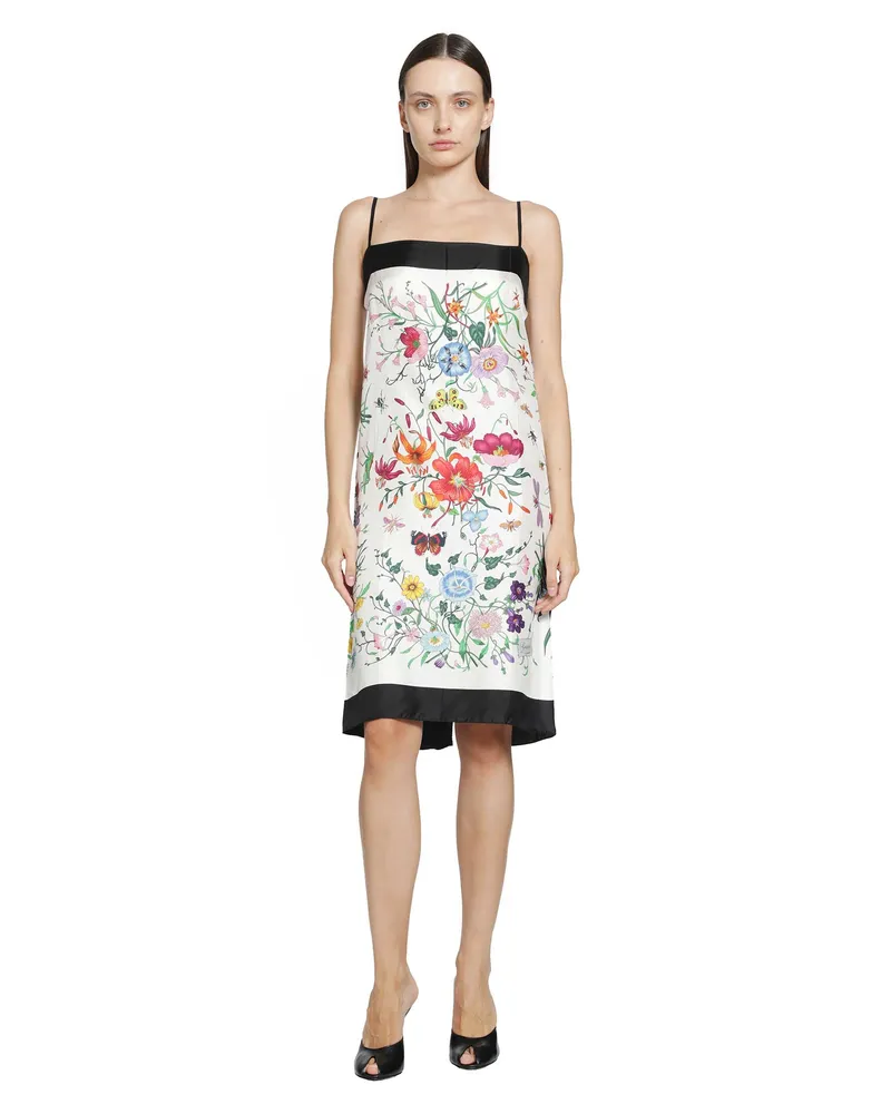 Gucci Printed Silk Twill Dress Multicolor