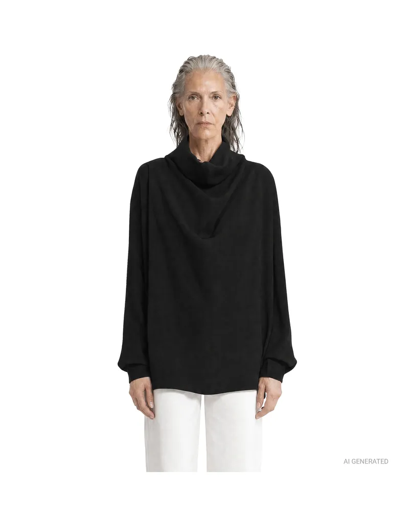 Totême Cowl Neck Blouse Black