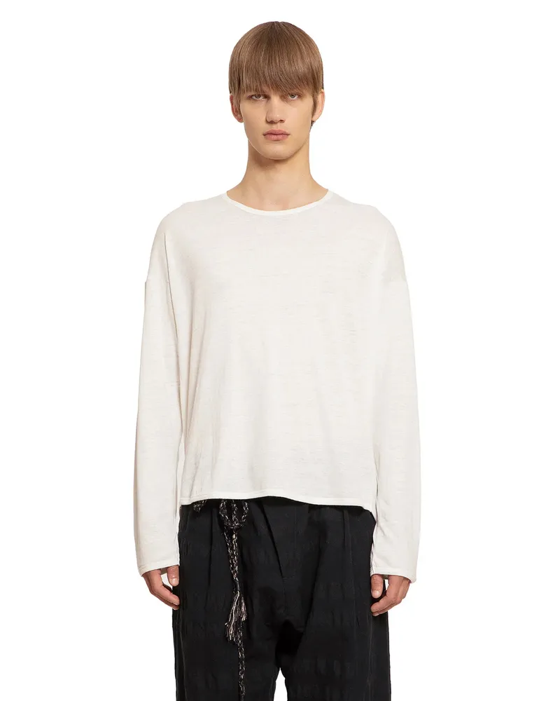 Jan-Jan Van Essche Long sleeve crewneck t-shirt Off-white