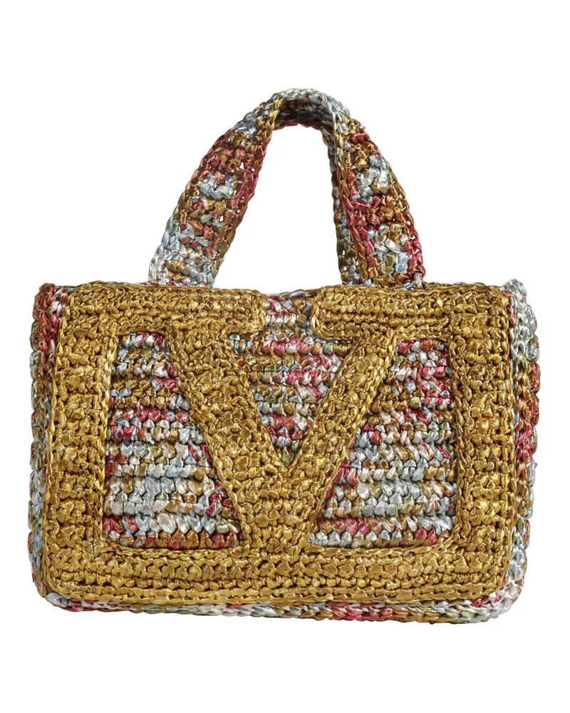 Valentino Garavani Viva Superstar Small Raffia Bag Multicolor