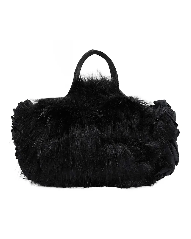 Simone Rocha Mini Faux Fur Bag Black