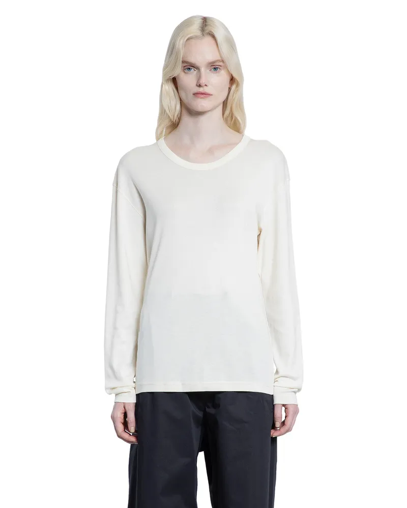 Christophe Lemaire Rib Long Sleeve Top Off-white