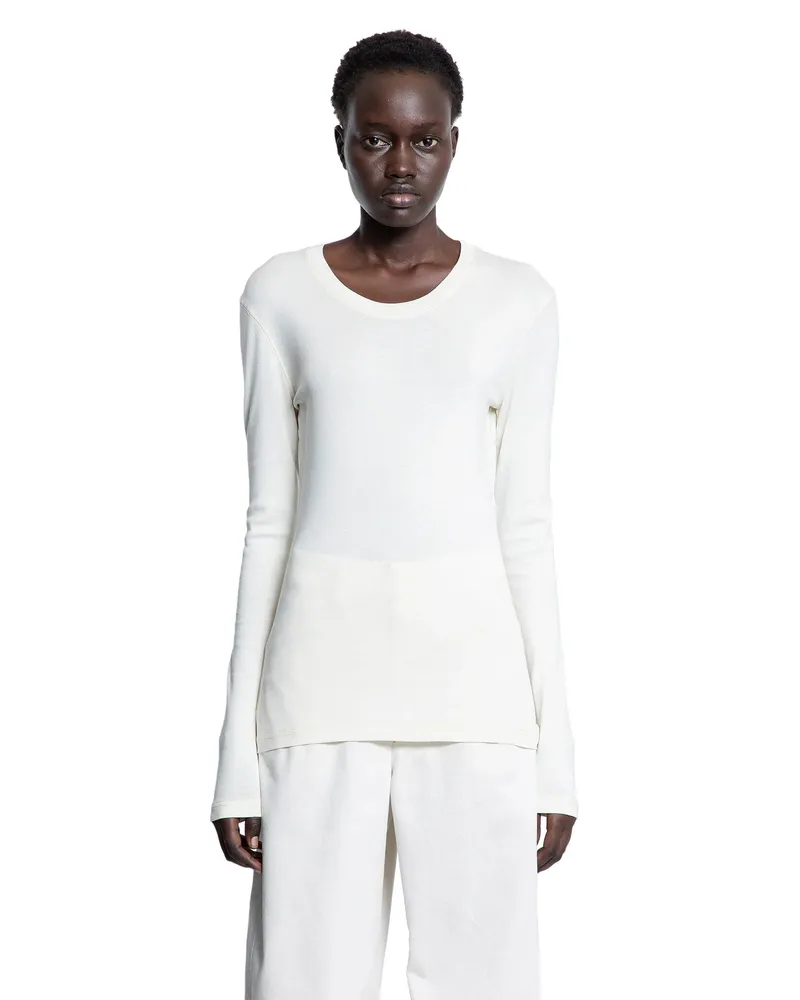 Christophe Lemaire Rib Long Sleeve T-Shirt Off-white