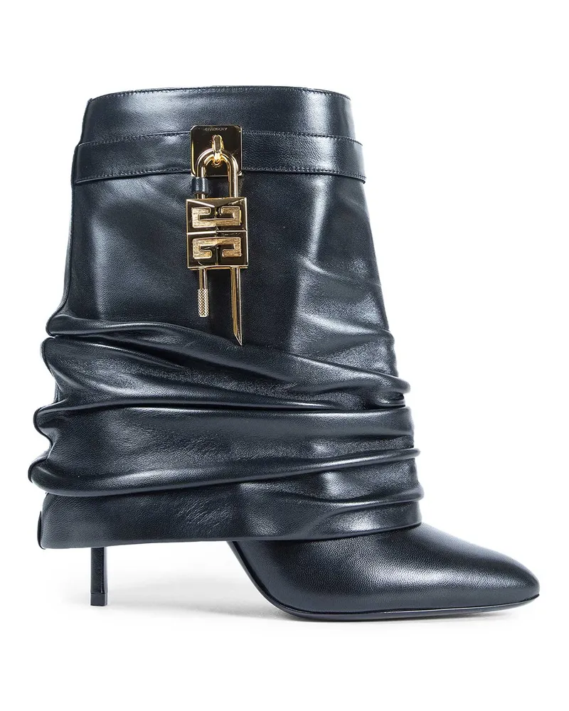 Givenchy Shark Lock Stiletto Ankle Boots Black