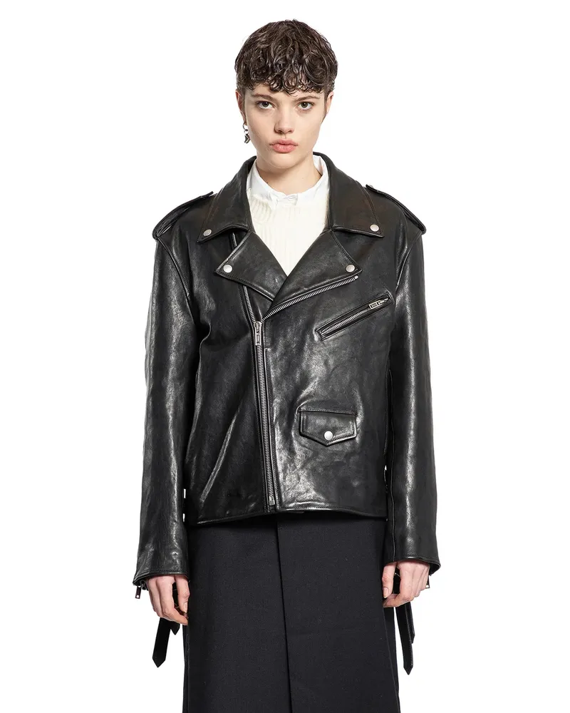 Ann Demeulemeester Anu Perfecto Jacket Black