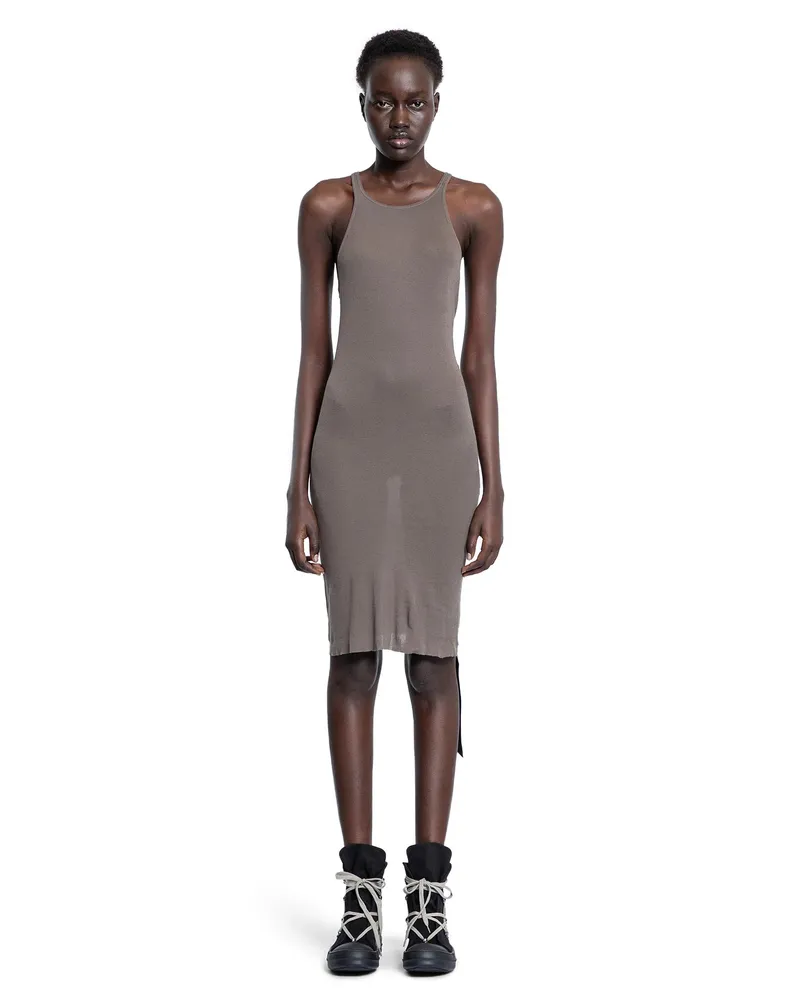 DRKSHDW by Rick Owens Abito con schiena scoperta stile racer di Hollywood Grey