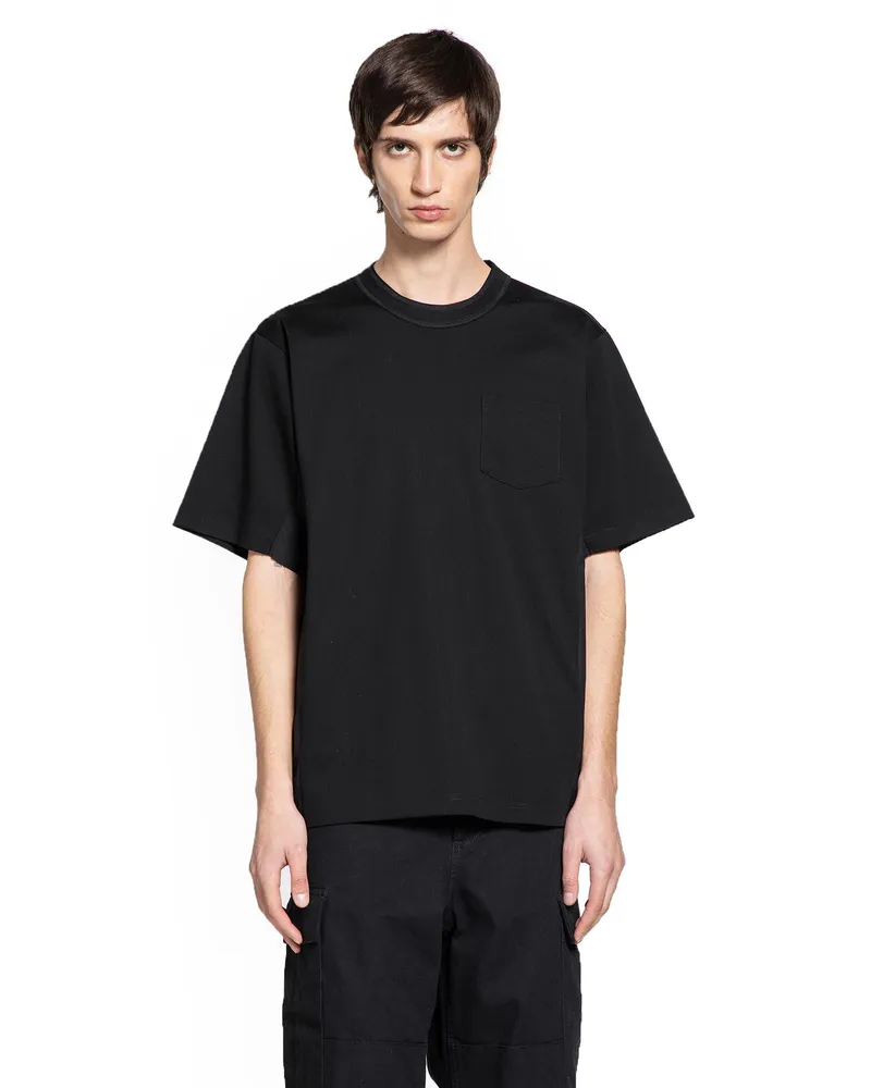 Sacai Suiting x Cotton Jersey Tee Black