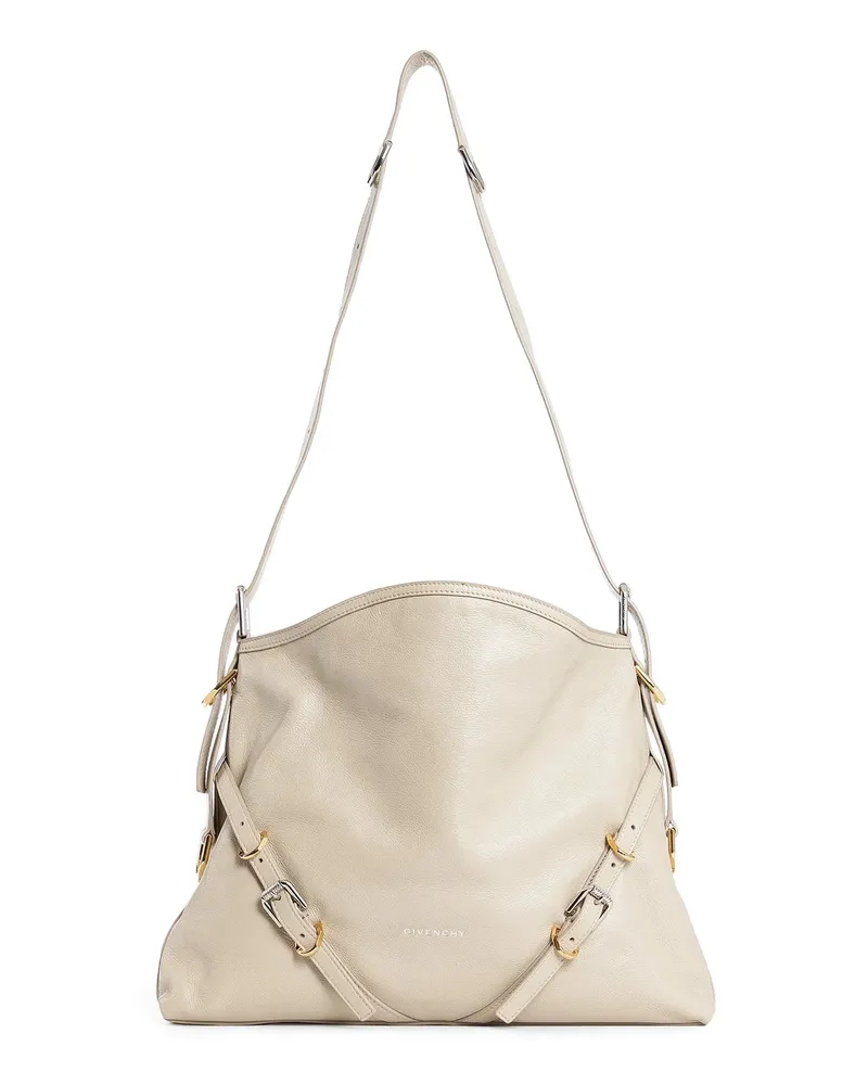 Givenchy Borsa media Voyou in pelle Beige