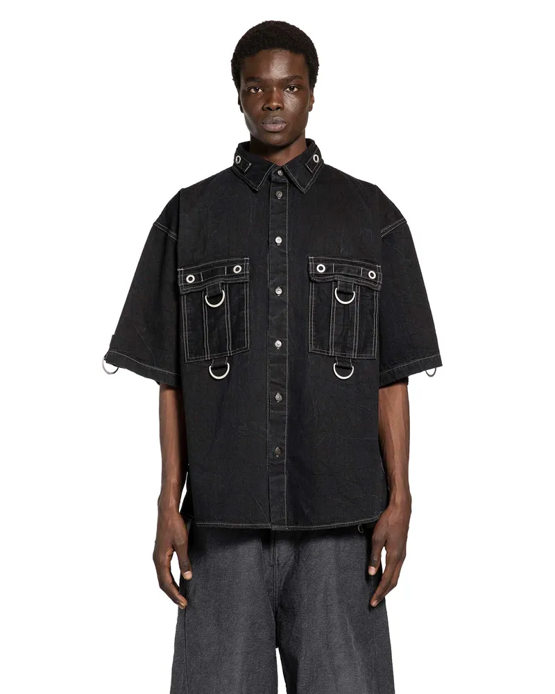 Balenciaga D-Ring Cargo Shirt Black