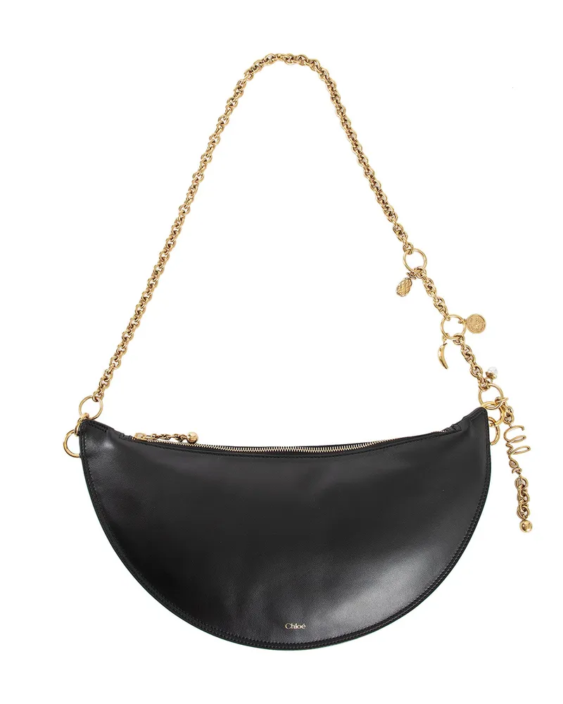 Chloé Borsa a spalla Icons in pelle morbida Black