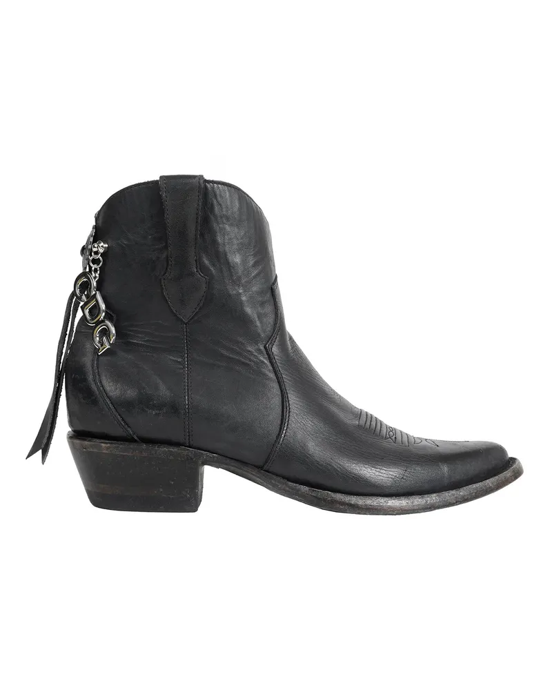 Comme des Garçons X Mexicana Leather Ankle Boots With Charm Black