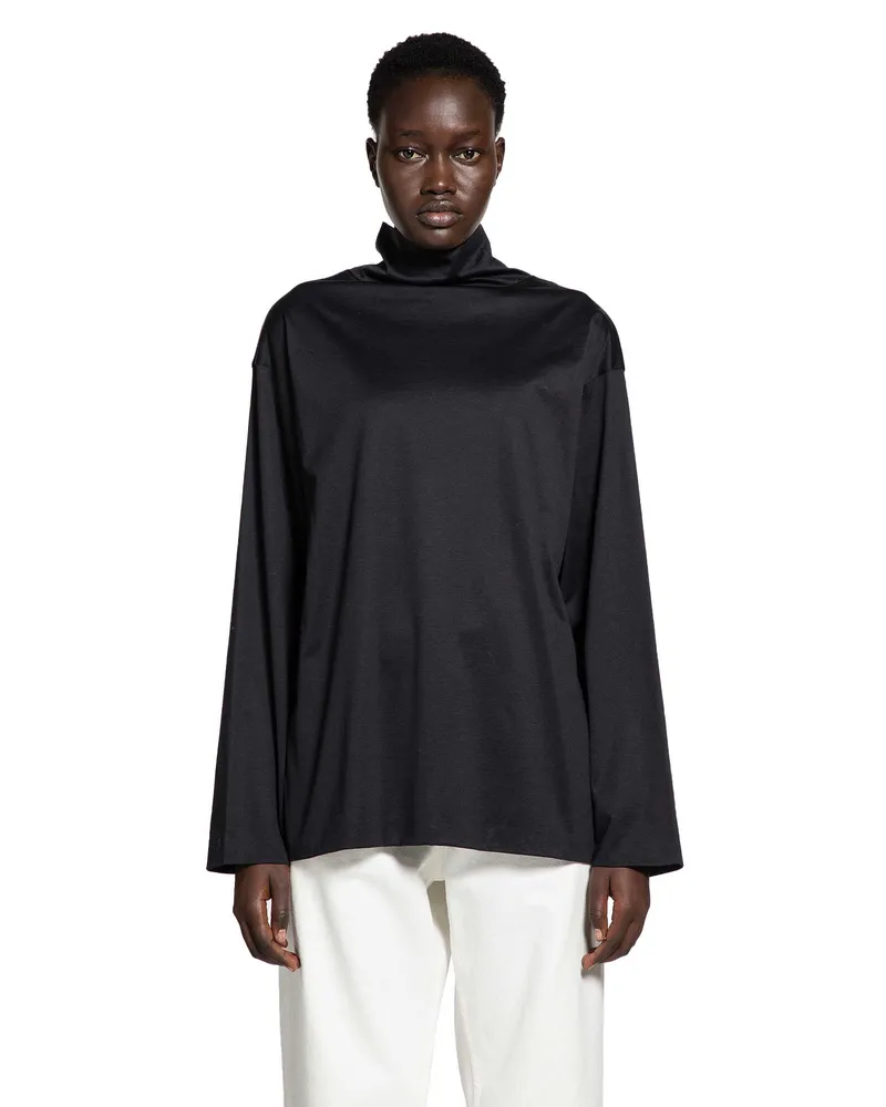 The Row WOMAN BLACK TOPS Black