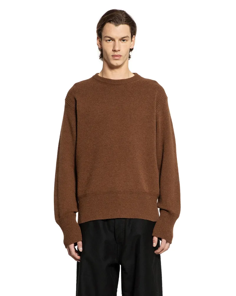 Taiga Takahashi LOT.507 Athletic Crewneck Sweater Brown