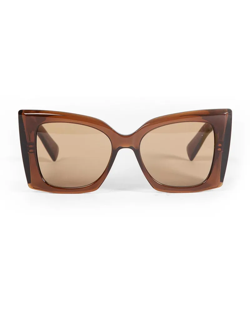 Saint Laurent M119 Blaze Crystal Sunglasses Brown