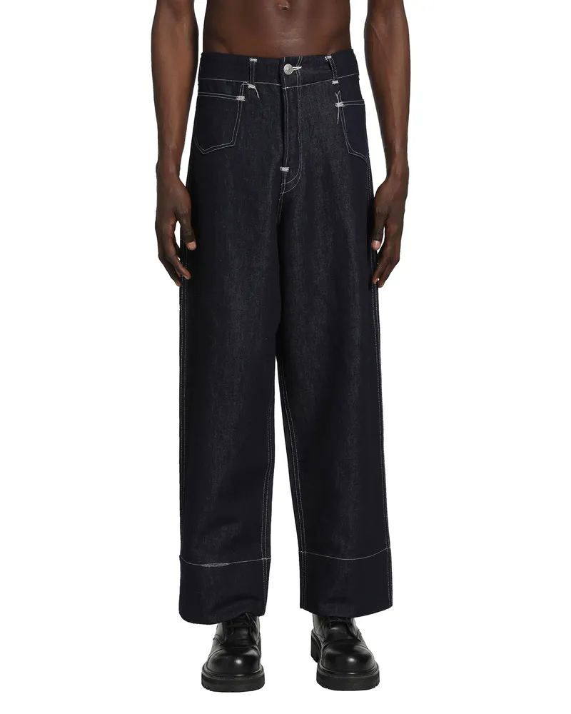 Junya Watanabe MAN x Levi's Linen Denim Trousers Blue