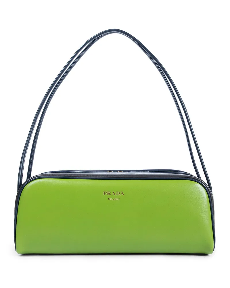 Prada Swing Smooth Leather Shoulder Bag Green