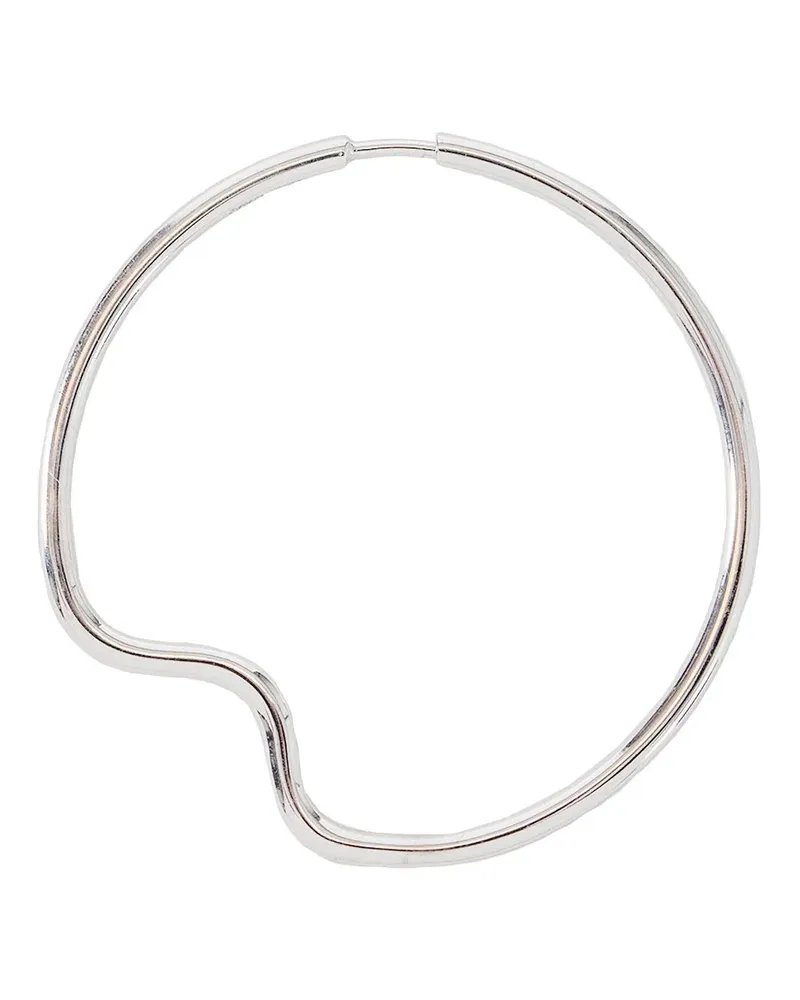 Maria Black Hoop earring Silver