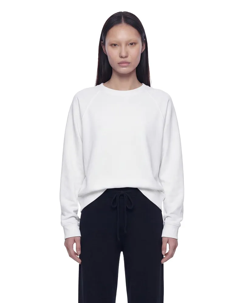 James Perse Vintage French Terry Relaxed Sweatshirt White